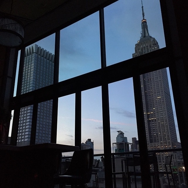 Watching the sunrise earlier this morning… A beautiful way to wake up the city… …