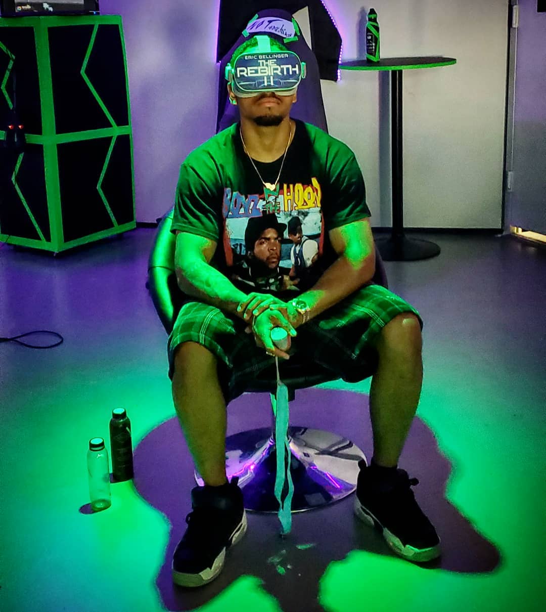 @mackwilds fully immersed into a VR music experience we created for a project wi…