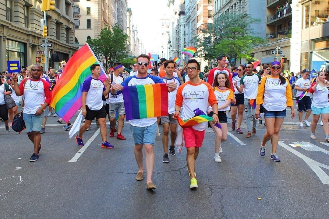 Having a blast and supporting #GayPride #HyPride #InAHyattWorld #SameLove #LoveI…
