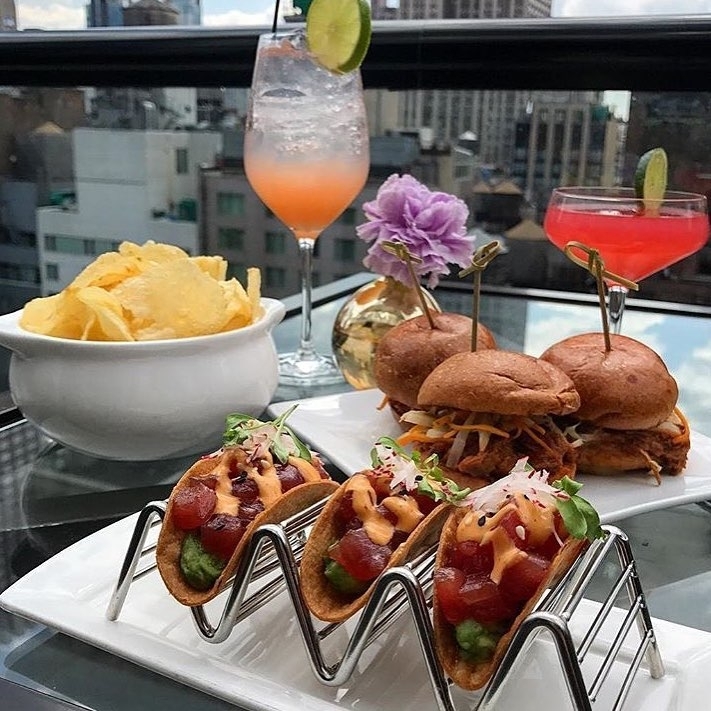 Racks of snacks to end the weekend with a (: @feedyourgirlfriend)… #rooftopbarsn…