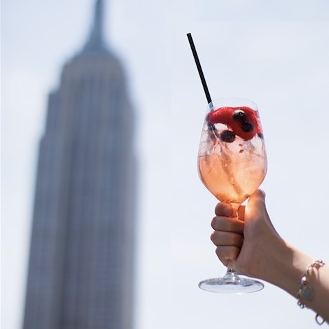 Grabbing life by the glass : @nessa_siri…  #rooftopbarsnyc #nyclife #nycnightlif…