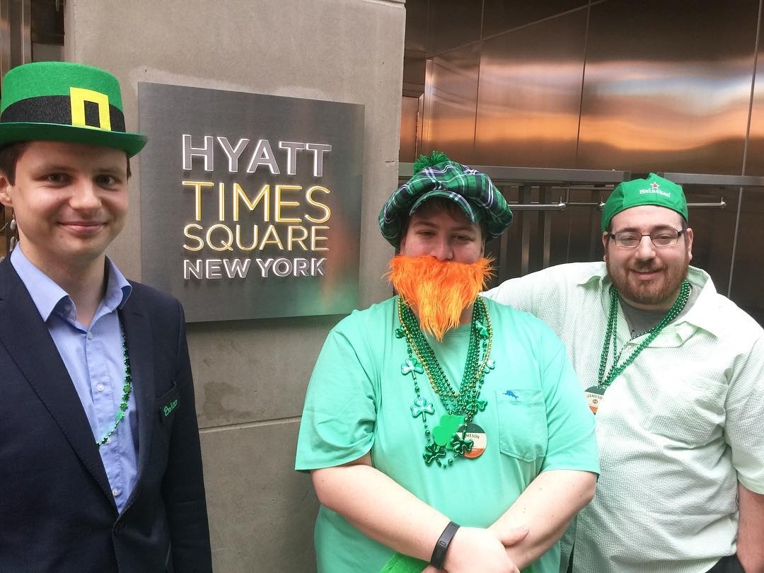Happy #StPatricksDay from #timessquare #NYC  #POTF #InAHyattWorld #Instamood … #…