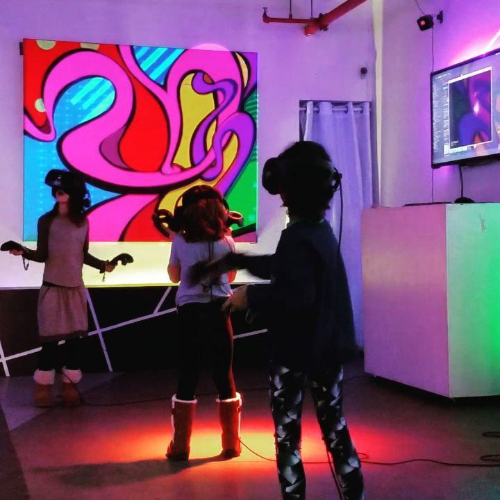 VR games are great for kids since they have to move to solve the game. Fun and f…