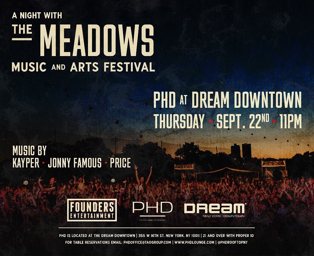 Who’s ready for @TheMeadowsNYC? We are. Join us Thursday, September 22nd for the…