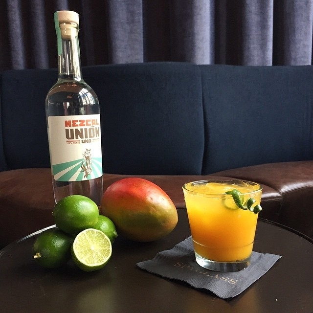 The ‘Angry Mango’: Union Uno Mezcal, mango puree, fresh lime juice, housemade ha…