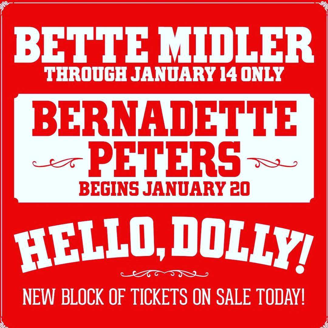 It’s official !! I already saw the amazing @bettemidler  in the role of Dolly Ga…