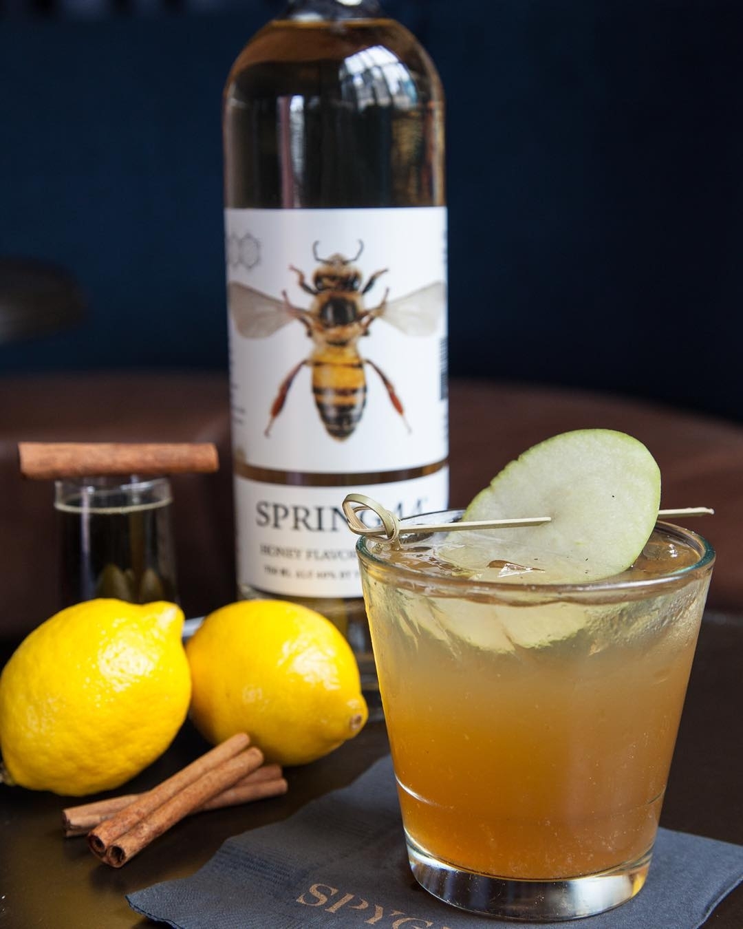 It finally feels like fall. Sip on our Honey Badger: spring 44 honey vodka, fres…