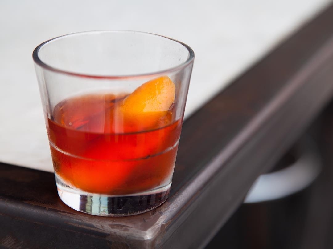 “Medalha”  Oak Cachaca, Peychaud’s bitters, Angostura bitters & Demerara sugar w…