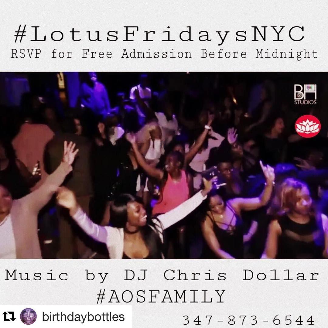 #Repost @birthdaybottles (@get_repost)
・・・
#LOTUSFRIDAYS #TONIGHT
@ Suite36 16 W…