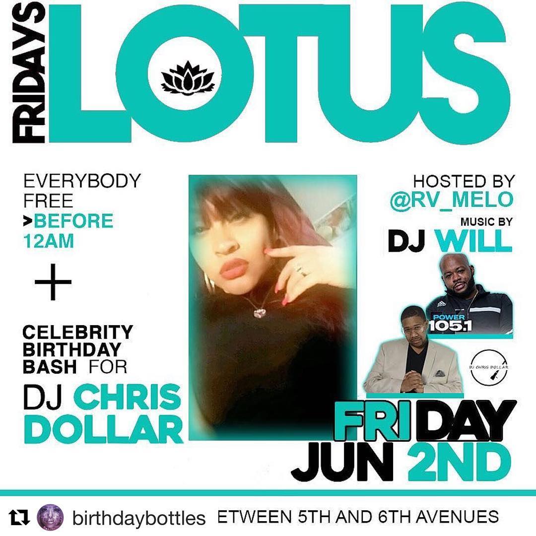 #Repost @birthdaybottles (@get_repost)
・・・
#LOTUSFRIDAYSNYC JUNE 2nd
DJ CHRIS DO…