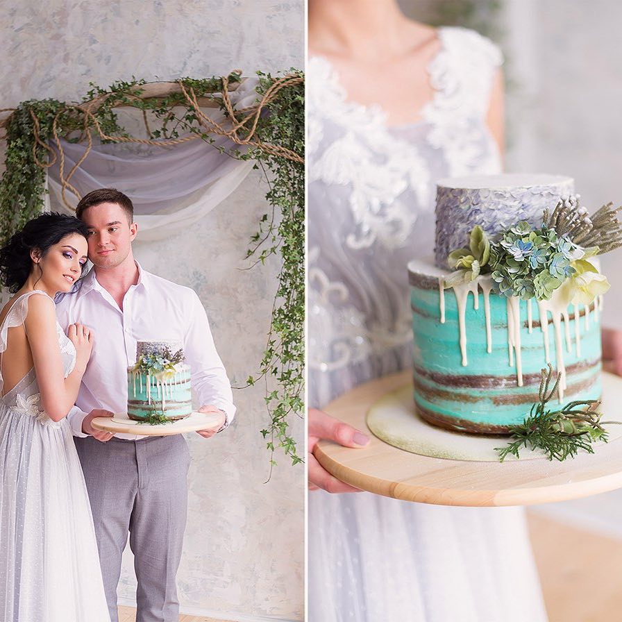 Amazing wedding semi-naked watercolor cake.
————————————…