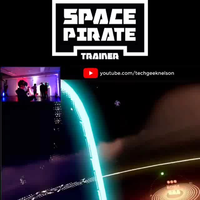 Shooting alien drones and settings records in Space Pirate Trainer with @techgee…