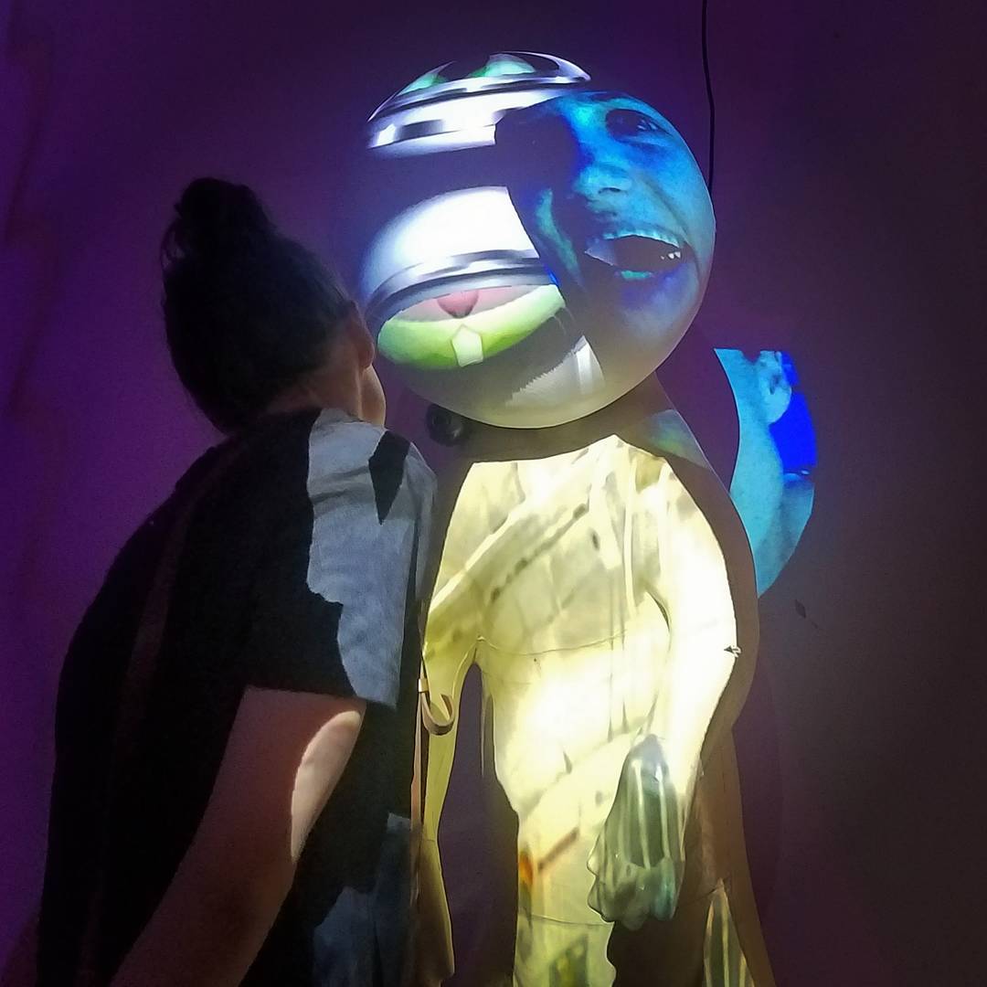 Come and say hi to the  + real time facial recognition and projections by the IM…