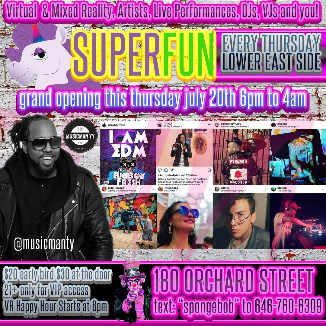 Don’t miss the opening night for SUPER FUN New York’s best mixed reality party!!…