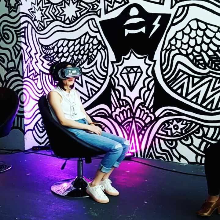A perfect day to fly arround the World in VR!  Stop by 180 Orchard and go for a …