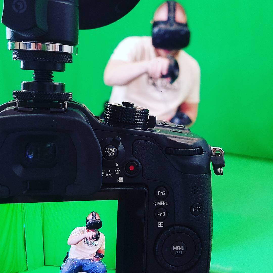 Behind the scenes with @mdot_season working on the intricate VR worlds. Walk ins…