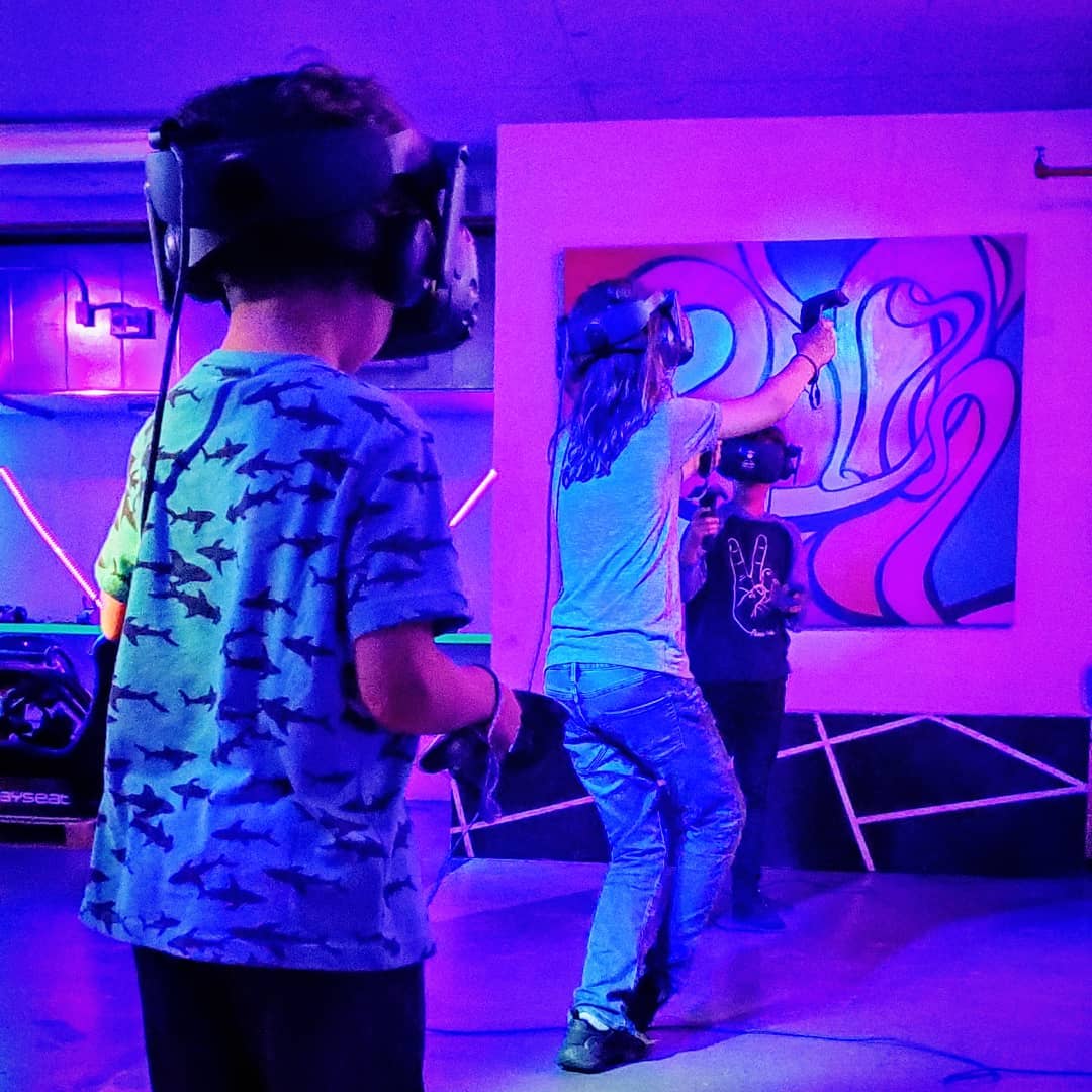 Kids enjoy playing #virtalreality #games 
It also makes for a good exercise for …