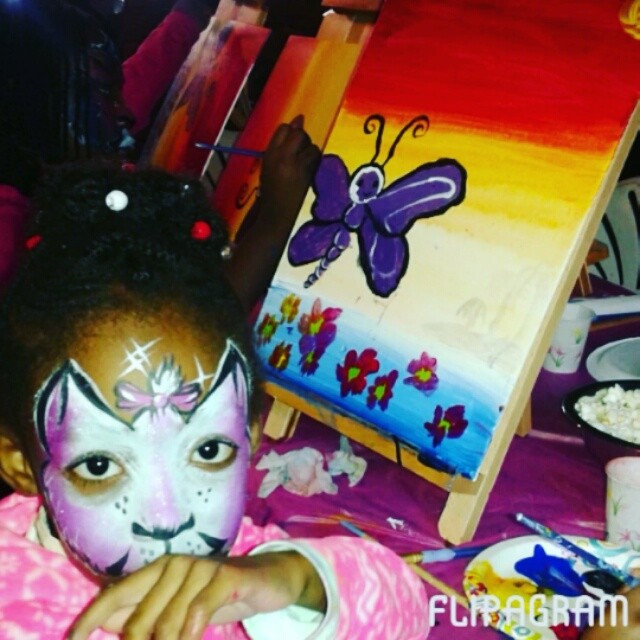 The only place where you’ll find an adorable cat painting a beautiful butterfly …