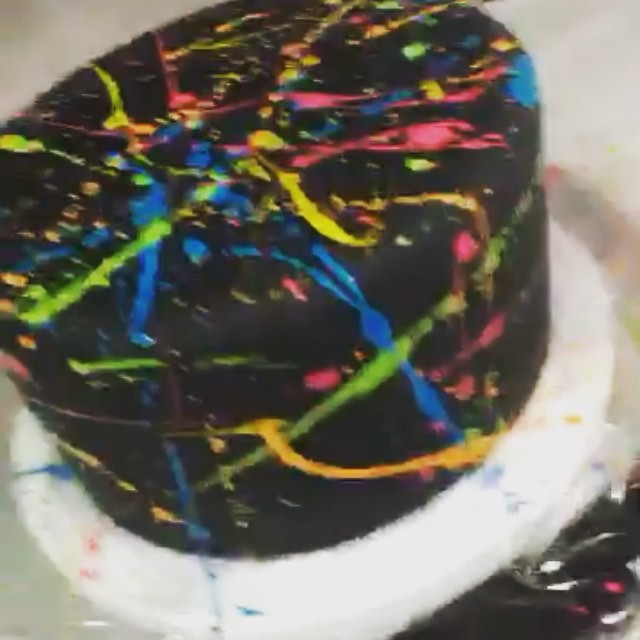 A mighty bright, totally rad birthday cake for Lilan, as decorated by Chef and n…